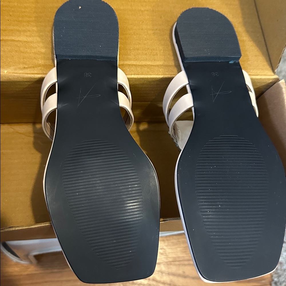 Chic Beige Evil Eye Sandals - Picture 2 of 4